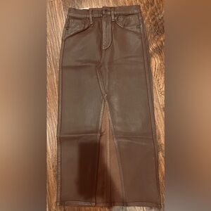 NWT hudson brown reconstructed midi skirt